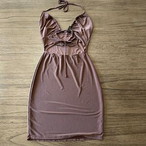 Sexy Mini Front Tie Dress